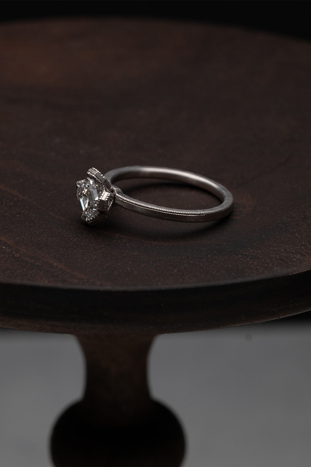 1.00ct Square Emerald Cut Natural Diamond Ring