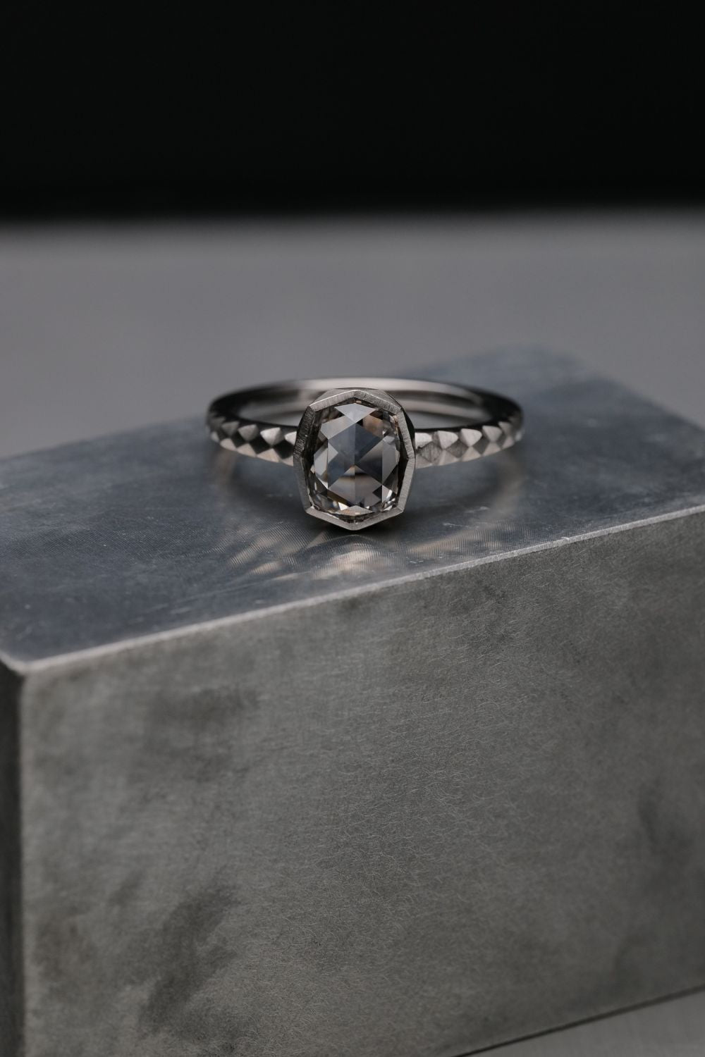 1.01ct Cushion Modified Brilliant Cut Natural Diamond Ring