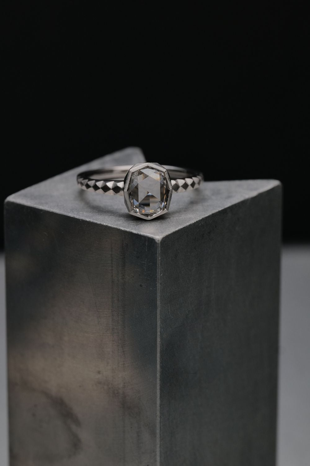 1.01ct Cushion Modified Brilliant Cut Natural Diamond Ring