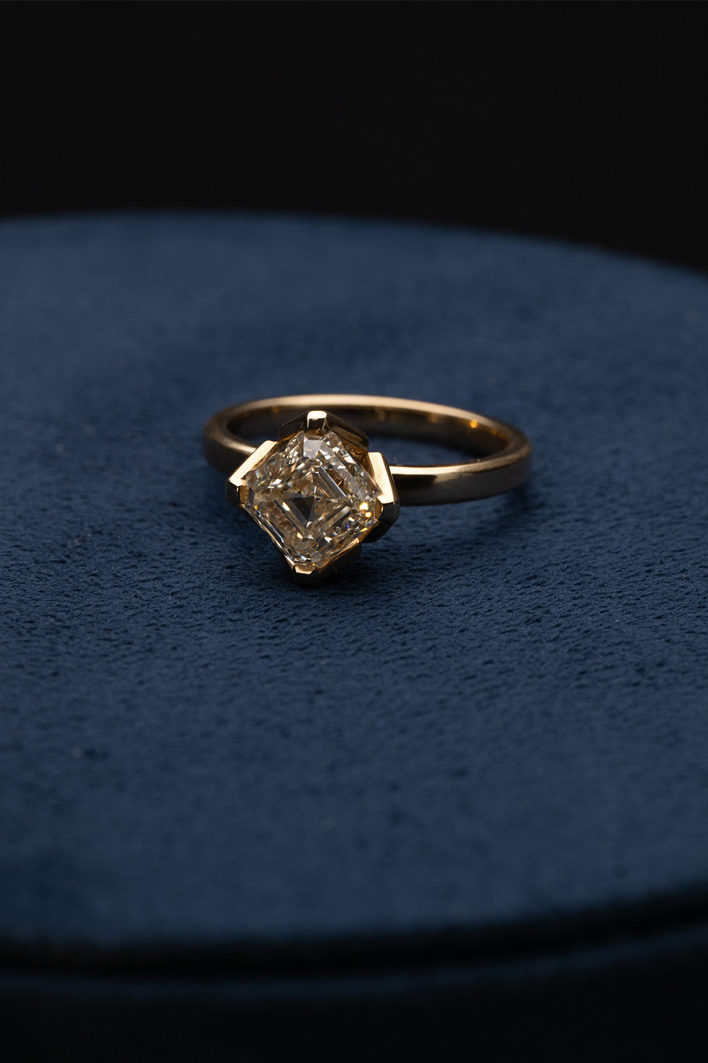 2.51ct Square Emerald Cut Natural Diamond Ring