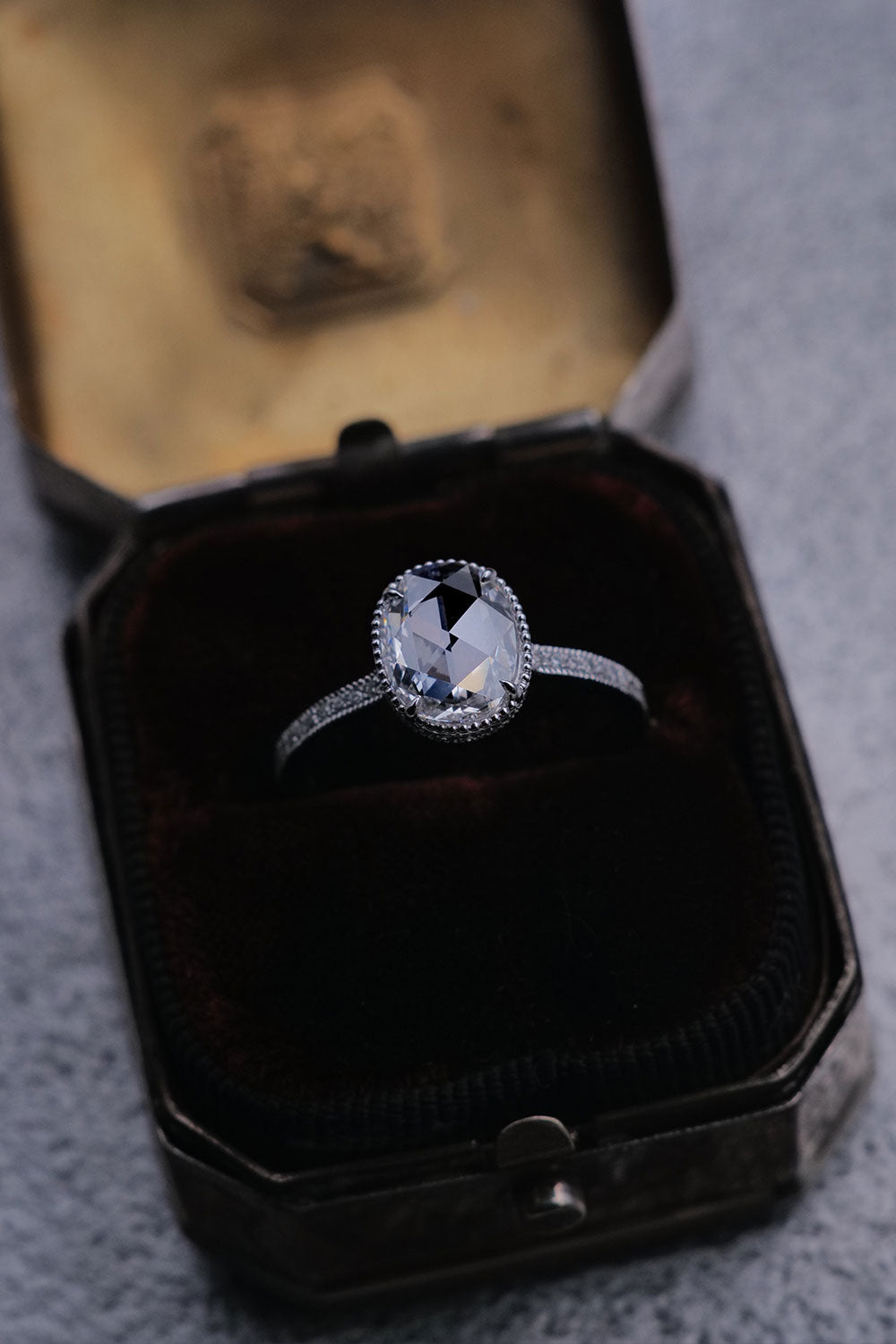 1.01ct Oval Modified Brilliant Cut Natural Diamond Ring