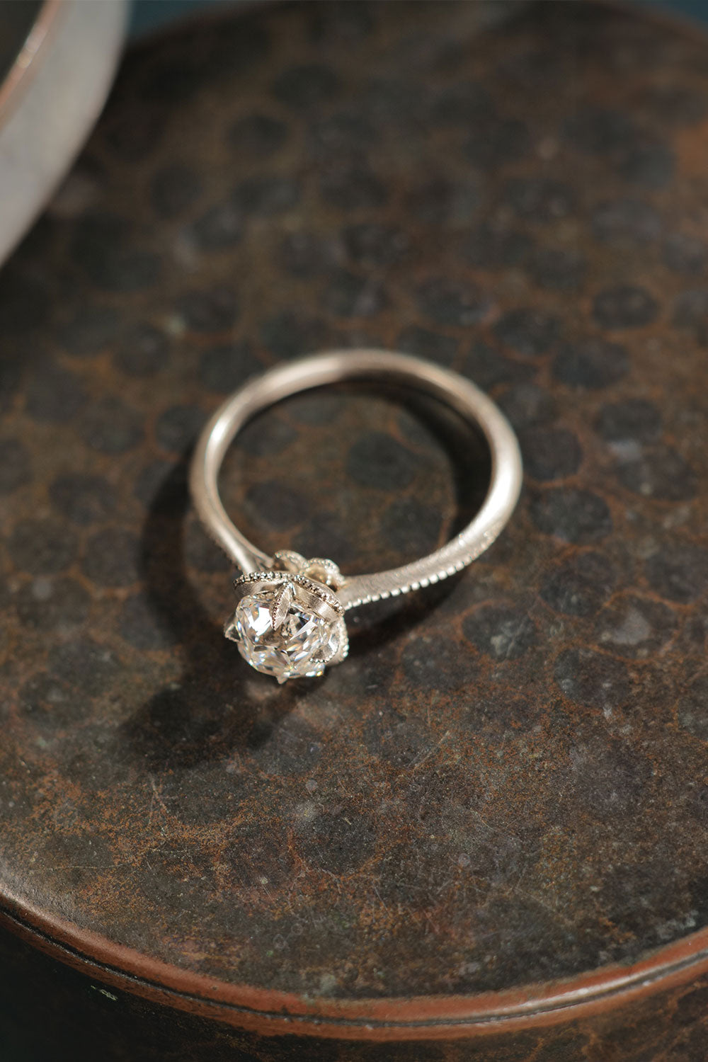 1.23ct Old Mine Brilliant Cut Natural Diamond Ring