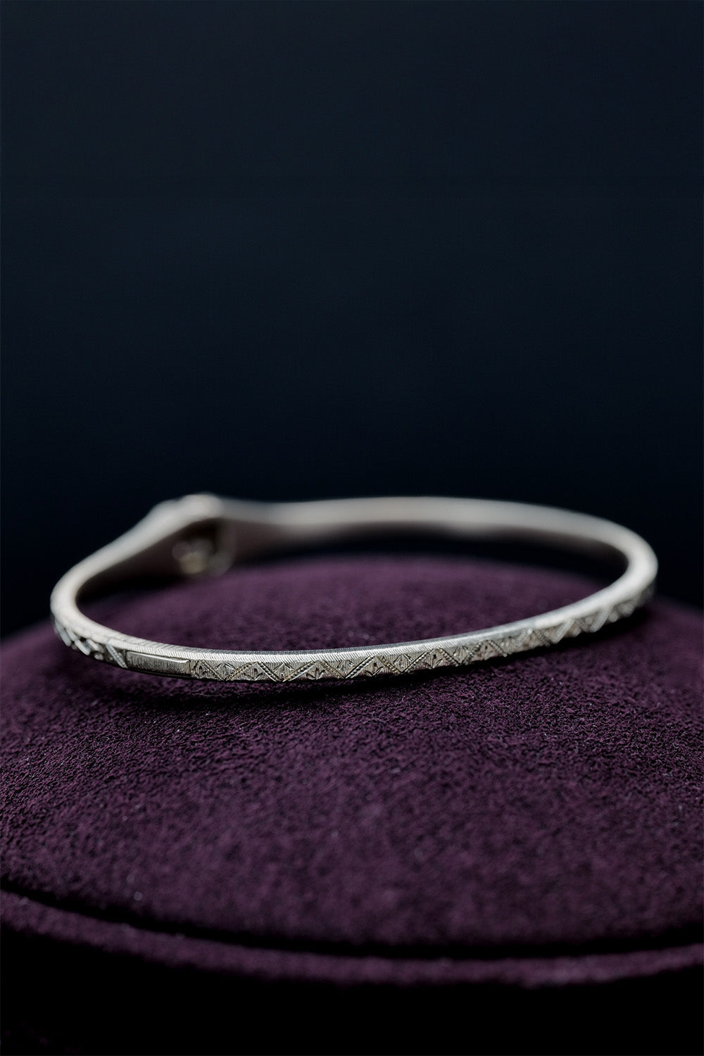 0.55ct Brown Emerald Cut Natural Diamond Bangle