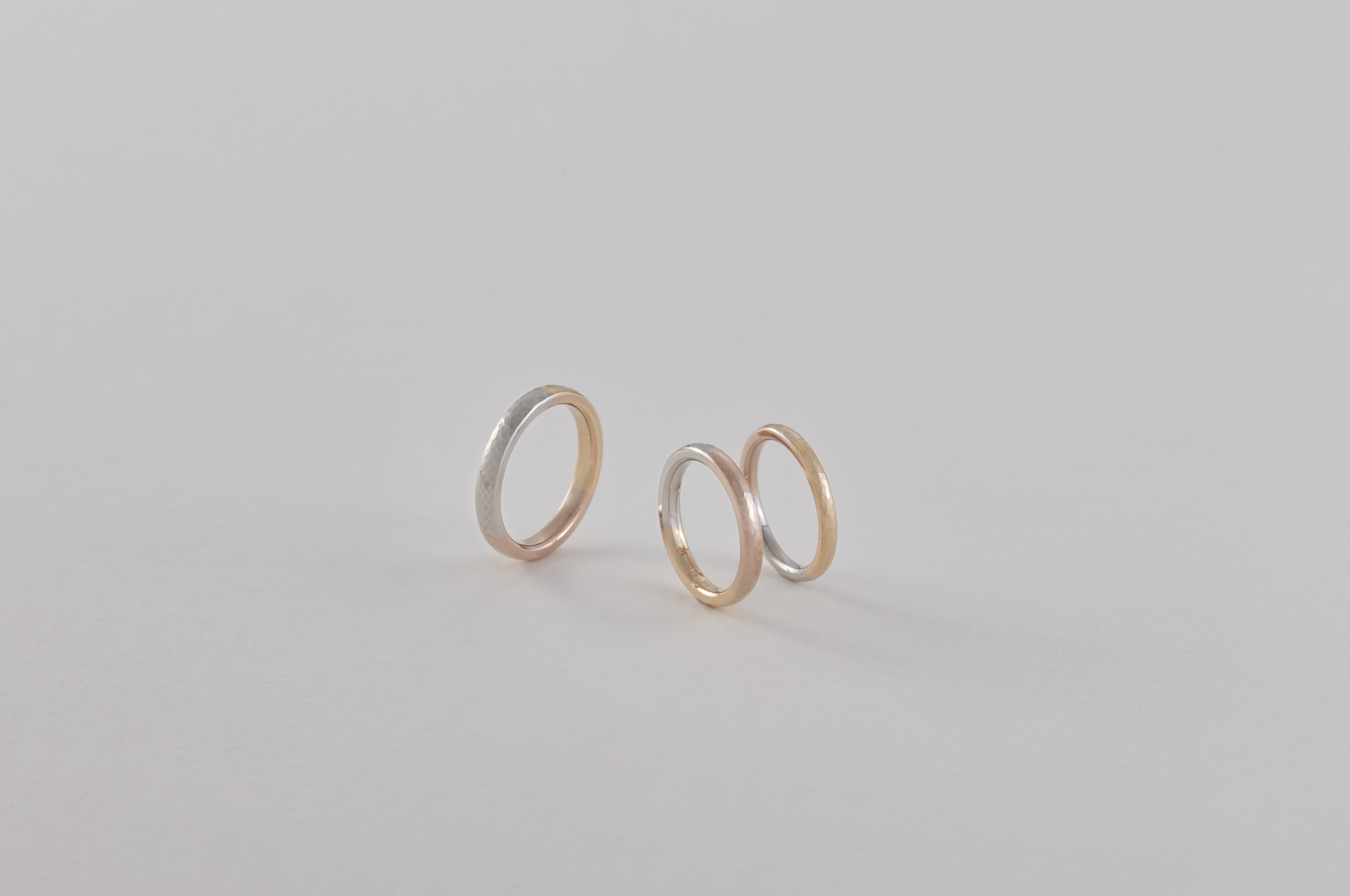 Minoru Hotta Mix-3 PT950 Platinum, 18K Rose & Yellow Gold