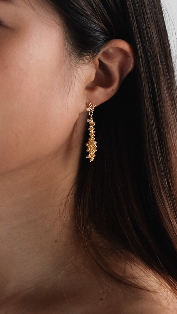 Bubbling Sensation Column Earrings