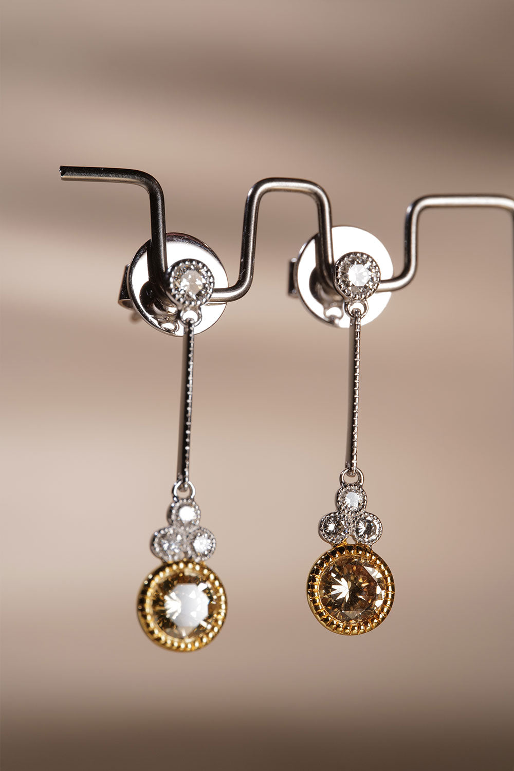 0.72ct Natural Diamond Dangling Earrings