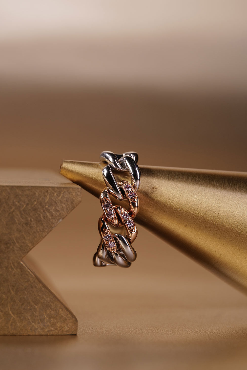 0.06ct Argyle Pink Diamond Chain Ring