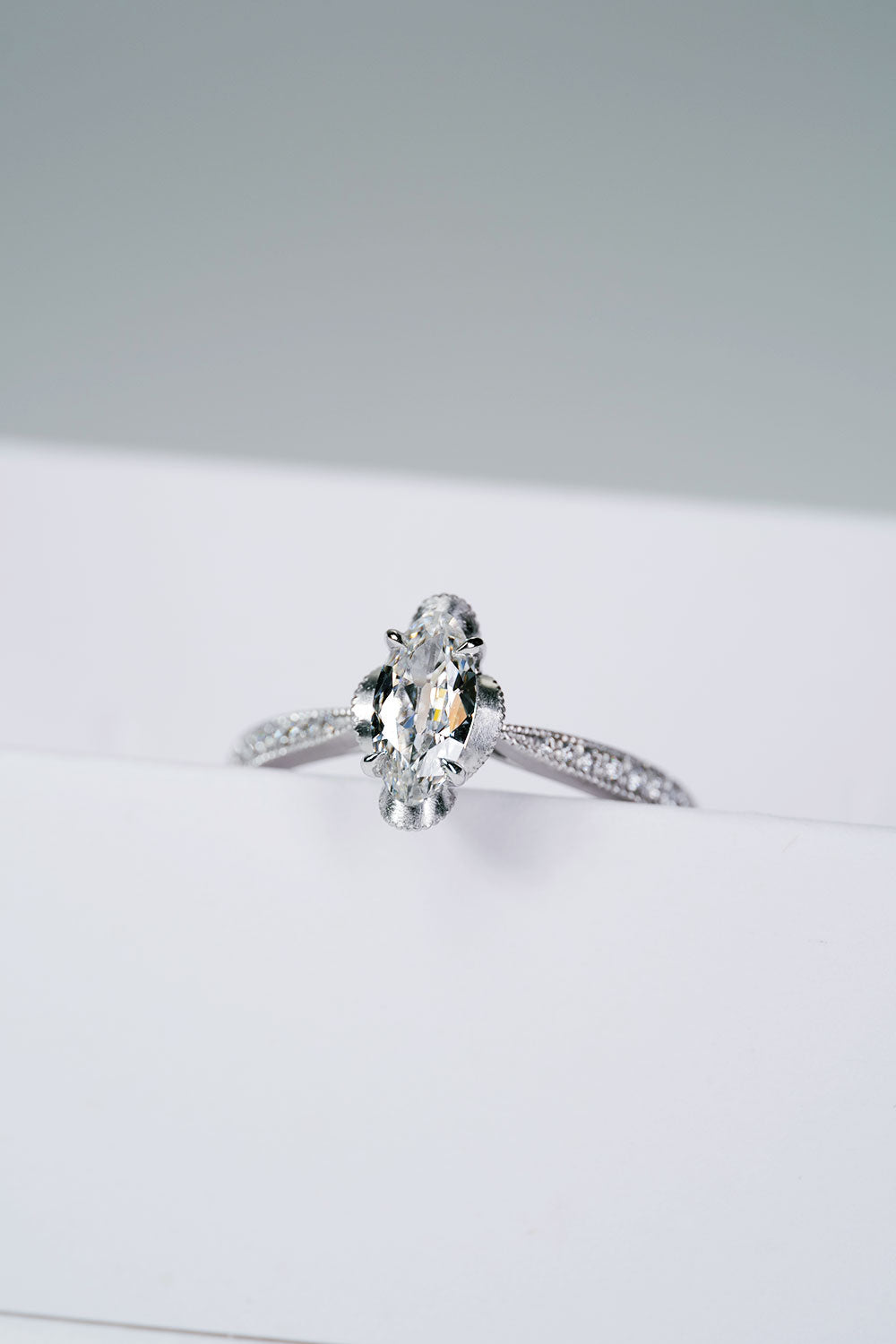 0.55ct Oval Brilliant Cut Natural Diamond Ring