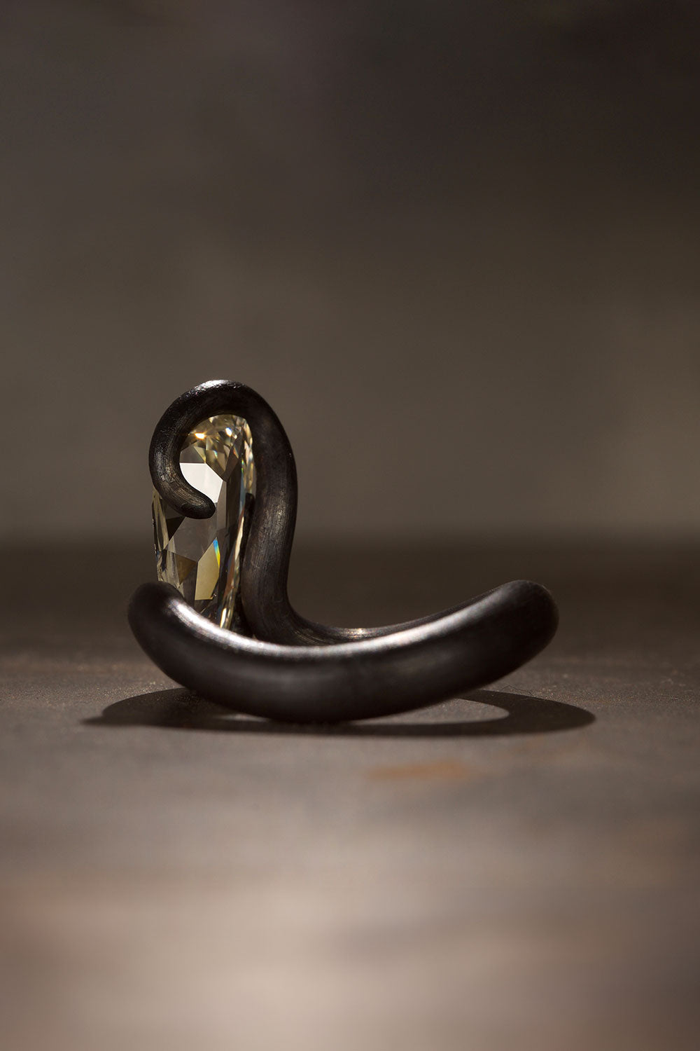 Leen Heyne Ring - 3.01ct Tapered & Oxidised Steel